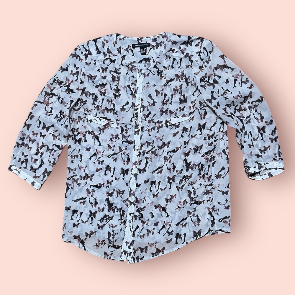 Butterfly Blouse - Black and White